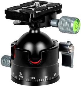 img 4 attached to 📷 Koolehaoda Low-Profile Ballhead: 360° Panoramic Metal Tripod Head for DSLR, Maximum Load 15KG/33Ibs (E3)