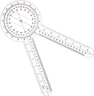 🔍 transparent orthopedic goniometer protractor for accurate measurements логотип