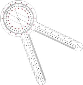 img 4 attached to 🔍 Transparent Orthopedic Goniometer Protractor for Accurate Measurements