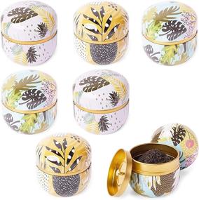 img 4 attached to 🕯️ Juvale Tin Jars with Lids: Perfect for DIY Essential Oils Scented Candles (6 Pack, 3.4 Inches)