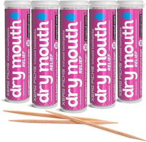 img 4 attached to 🦷 Xero's 100 Infused Flavored Toothpicks 5 Pack - Tropical Mint for Long-Lasting Fresh Breath & Dry Mouth Prevention