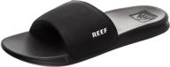 👞 reef men's slide sandals in black, women's athleisure shoes: stylish & versatile logo