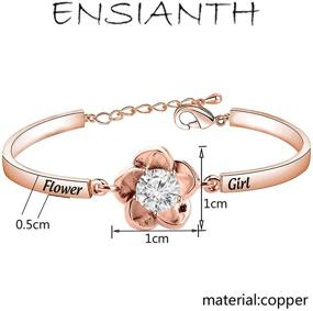 img 3 attached to 🌸 ENSIANTH Flower Girl Bracelet: A Charming Gift for Flower Girl Proposals and Wedding Parties