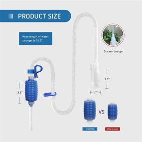 img 2 attached to 🐠 VIVOSUN Aquarium Gravel Cleaner Siphon Fish Tank Vacuum with Fishing Net, Long Nozzle, Water Flow Controller - BPA Free