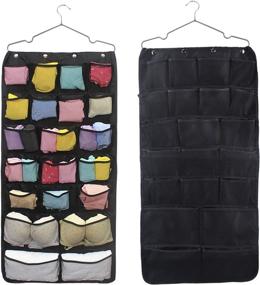 img 3 attached to Geboor Dual-Sided Hanging Closet Organizer – Space-Saving Storage Holder with 42 Pockets for Stockings, Socks, Underwear, Jewelry, Ties