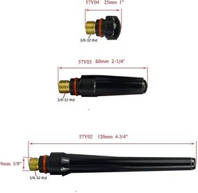 img 3 attached to 🔥 Enhance Welding Precision with 51-Piece TIG Gas Lens Collet Body Consumables Kit for QQ300 PTA DB SR WP 17 18 26 TIG Welding Torch