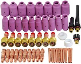 img 4 attached to 🔥 Enhance Welding Precision with 51-Piece TIG Gas Lens Collet Body Consumables Kit for QQ300 PTA DB SR WP 17 18 26 TIG Welding Torch