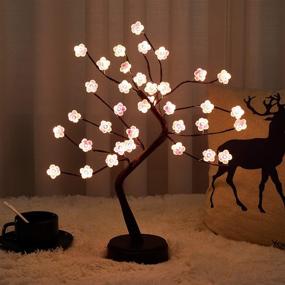 img 4 attached to Firefly Bonsai Tree Light Artificial Home Decor and Artificial Plants & Flowers