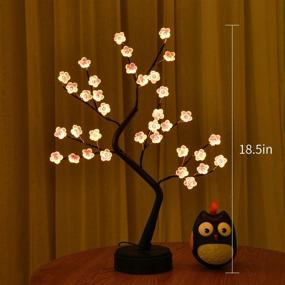 img 1 attached to Firefly Bonsai Tree Light Artificial Home Decor and Artificial Plants & Flowers