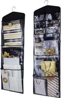 🎁 large double-sided hanging gift bag organizer and tissue paper holder in regal bazaar (black) logo