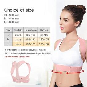 img 1 attached to 👍 Improved Posture Corrector for Men and Women - Adjustable Upper Back Brace for Clavicle Support, Neck & Shoulder Pain Relief - Upright Straightener Comfortably (Pink, M 31-36 Inch)