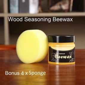 img 1 attached to Revitalize and Protect Wood with 🪵 4 Pack Wood Seasoning Beewax and Furniture Polish