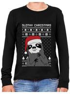 🎄 tstars slothy christmas sweater sweatshirt: trendy boys' clothing for the holiday season logo