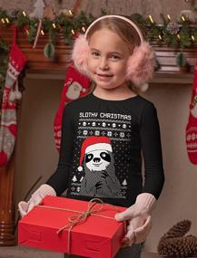 img 3 attached to 🎄 Tstars Slothy Christmas Sweater Sweatshirt: Trendy Boys' Clothing for the Holiday Season