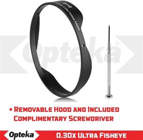 img 1 attached to 📹 Opteka OPT-SC37FE Platinum Series 0.3X HD Ultra Fisheye Lens for Digital Video Camcorders with 25mm, 30mm, 30.5mm & 37mm filter sizes