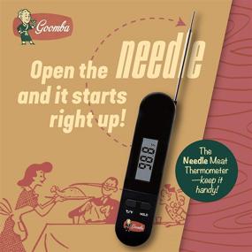 img 1 attached to 🔥 Goomba's 'The Needle' Digital Meat Thermometer - Auto Rotating Display, Ultra Fast & Waterproof BBQ Thermometer - Instant Read Grill Thermometer for Steak, Beer, Oil, Bread - Made with Love