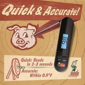 img 2 attached to 🔥 Goomba's 'The Needle' Digital Meat Thermometer - Auto Rotating Display, Ultra Fast & Waterproof BBQ Thermometer - Instant Read Grill Thermometer for Steak, Beer, Oil, Bread - Made with Love