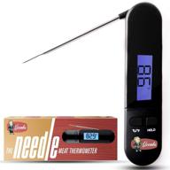 🔥 goomba's 'the needle' digital meat thermometer - auto rotating display, ultra fast & waterproof bbq thermometer - instant read grill thermometer for steak, beer, oil, bread - made with love logo