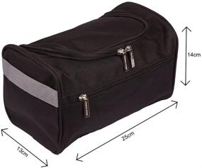 img 2 attached to 🧳 TravelMore Hanging Travel Toiletry Bag Organizer: Hygiene Dopp Kit with Hook for Toiletries, Shaving & Makeup - Black