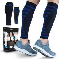 powerlix calf compression sleeve (pair) – premium calf cramp &amp; shin splint sleeves for men &amp; 🏃 women – leg compression socks 20-30 mmhg – excellent for pain relief, running, work, travel, sports &amp; more logo