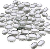 suhome clear flat marbles: versatile vase fillers, party table scatter, wedding decor & more - 1 lb (approx 100 pcs) logo