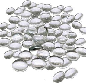 img 4 attached to Suhome Clear Flat Marbles: Versatile Vase Fillers, Party Table Scatter, Wedding Decor & More - 1 lb (Approx 100 pcs)
