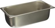 🍽️ winco 1/3 size pan: 4-inch stainless steel medium pan for efficient food storage and presentation logo
