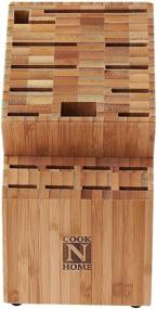 img 3 attached to 19 Slot Bamboo Knife Storage Block by Cook N Home