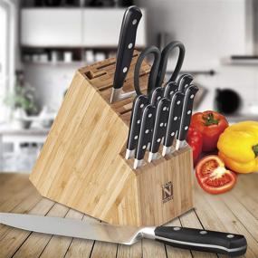 img 2 attached to 19 Slot Bamboo Knife Storage Block by Cook N Home