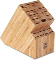19 slot bamboo knife storage block by cook n home logo