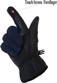 img 1 attached to Protective Winter Gloves: Thermal-Repellent in Stylish Blue Black