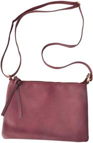 img 1 attached to 👛 Jiaruo Women's Slim Lightweight Faux Leather Crossbody Bag – Small Envelope Messenger Handbag Purse