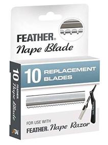 img 1 attached to 10 Pack of Feather Nape Blades with Dual Feathered Design