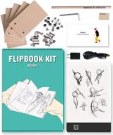 animation flipbook kit: neeho flipbook kit with light pad & 300 premium pre-drilled sheets, led lightbox for drawing, tracing, and binding screws logo