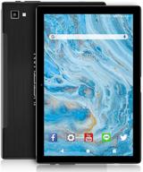 📱 10 inch tablet, 2.4g/5g wifi octa-core, 32gb storage, android 9.0, 13mp+5mp dual camera, 1280x800 ips hd display, bluetooth 5.0, gps - black logo