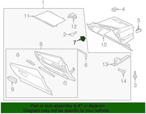 img 2 attached to 🔒 Новая оригинальная запчасть Ford 2013-2015 года для салона Escape C-Max - замок кармана для перчаток со штоком - правая сторона, пассажирская.