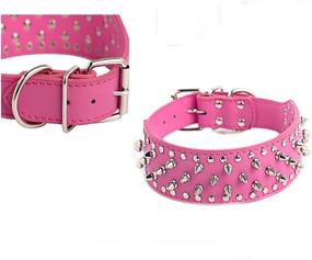 img 1 attached to 🐶 Fashion-forward Flyusa FZBNSRKO Rivet Spiked Studded Adjustable PU Leather Necklace: The Ultimate Punk Pet Dog Collar for Small or Medium Boy Girls Dogs