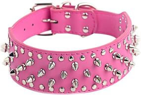 img 4 attached to 🐶 Fashion-forward Flyusa FZBNSRKO Rivet Spiked Studded Adjustable PU Leather Necklace: The Ultimate Punk Pet Dog Collar for Small or Medium Boy Girls Dogs