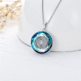 img 2 attached to 🧭 925 Sterling Silver Compass Necklace Featuring Color-Changing Crystal – Graduation Friendship Talisman Jewelry for Women and Girls: Inspirational Graduation Gift, Travel Necklace, Jewelry Gifts