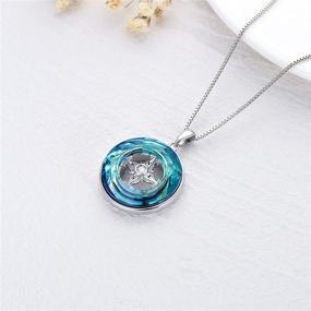 img 1 attached to 🧭 925 Sterling Silver Compass Necklace Featuring Color-Changing Crystal – Graduation Friendship Talisman Jewelry for Women and Girls: Inspirational Graduation Gift, Travel Necklace, Jewelry Gifts