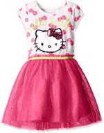 🎀 фуксия-лиловая детская одежда для девочек с украшениями hello kitty логотип