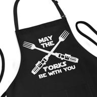 may the forks be with you: a hilarious apron for movie fans and cooks! logo