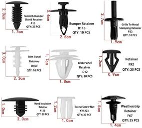 img 3 attached to 🚗 Saihisday 421 шт. - Комплект крепежных клипс для кузова автомобиля 18 видов для Ford, Chevy, GM, Nissan, Toyota, Honda, Mazda, Infiniti, Lexus - Замена элементов облицовки, двери, капота.