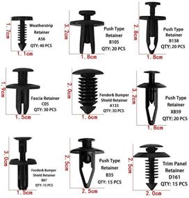img 2 attached to 🚗 Saihisday 421 шт. - Комплект крепежных клипс для кузова автомобиля 18 видов для Ford, Chevy, GM, Nissan, Toyota, Honda, Mazda, Infiniti, Lexus - Замена элементов облицовки, двери, капота.