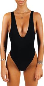 img 4 attached to 👙 Sofsy Swimsuit: Stylish Backless Women's Swimwear for Beach and Pool