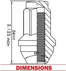 img 3 attached to 🔧 Набор из 24 гайков 14x2.0 для колес Ford и Lincoln 4L3Z-1012-A 611-288 (черные) - Запчасти и аксессуары для колесных дисков