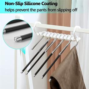 img 1 attached to 👖 MadMedic Magic Multiple Space Saving Hangers for Pants and Jeans - 1 Pack, 5-Layer Multi-Functional Pants Rack made with Stainless Steel, Non-Slip and Heavy Duty - Ideal for RV Travel and Organizing Clothes