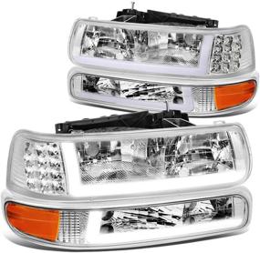 img 4 attached to 🔦 DNA Motoring Pair LED DRL Headlight Bumper Lamps Replacement with Chrome Amber Finish For 1999-2002 Silverado