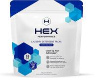 55ct hex performance laundry packs, fresh & clean - engineered for activewear, eco-friendly solution logo