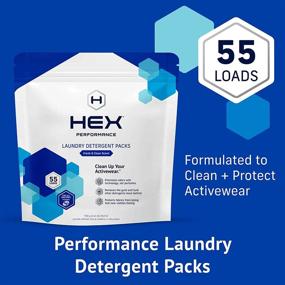 img 3 attached to 55ct HEX Performance Laundry Packs, Fresh & Clean - Engineered for Activewear, Eco-Friendly Solution